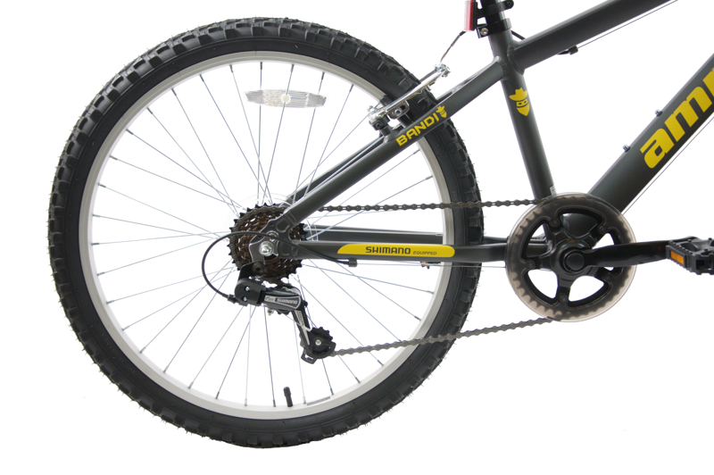 Ammaco Bandit 24 Inch Wheel Kids Mountain Bike Grey-1